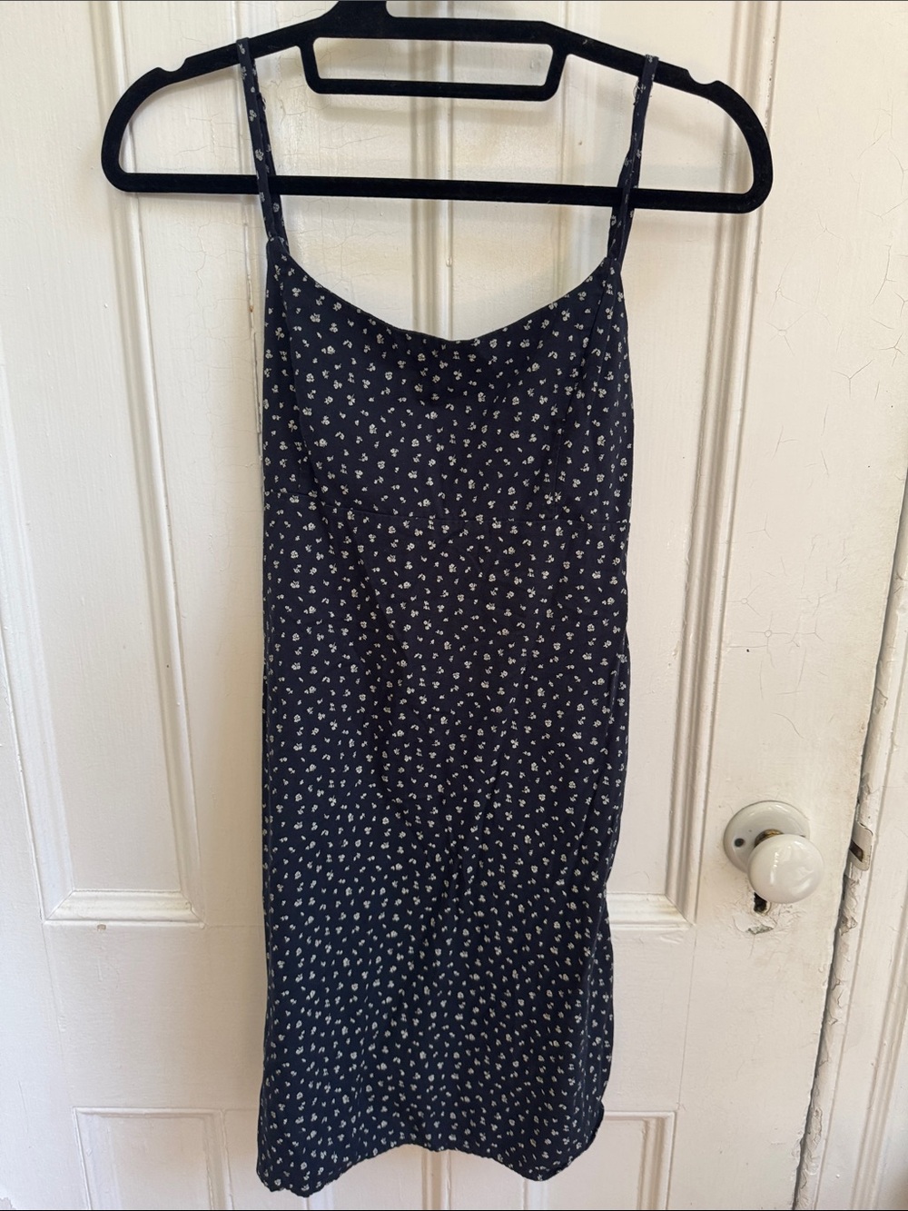 Brandy Melville Women's Navy Floral Slip Dress - Classic Summer Style